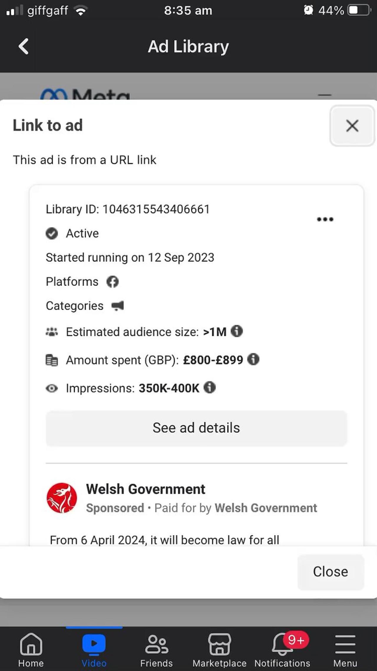 Welsh Government🏴󠁧󠁢󠁷󠁬󠁳󠁿 spending money on advertising on Facebook : new recycling laws