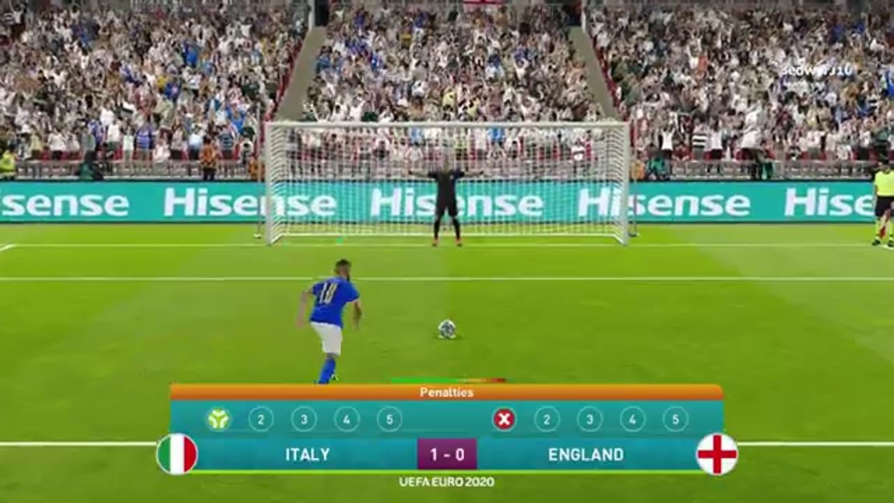 PES 2021: Italy vs England - Thrilling Penalty Shootout in UEFA Euro 2020 Final