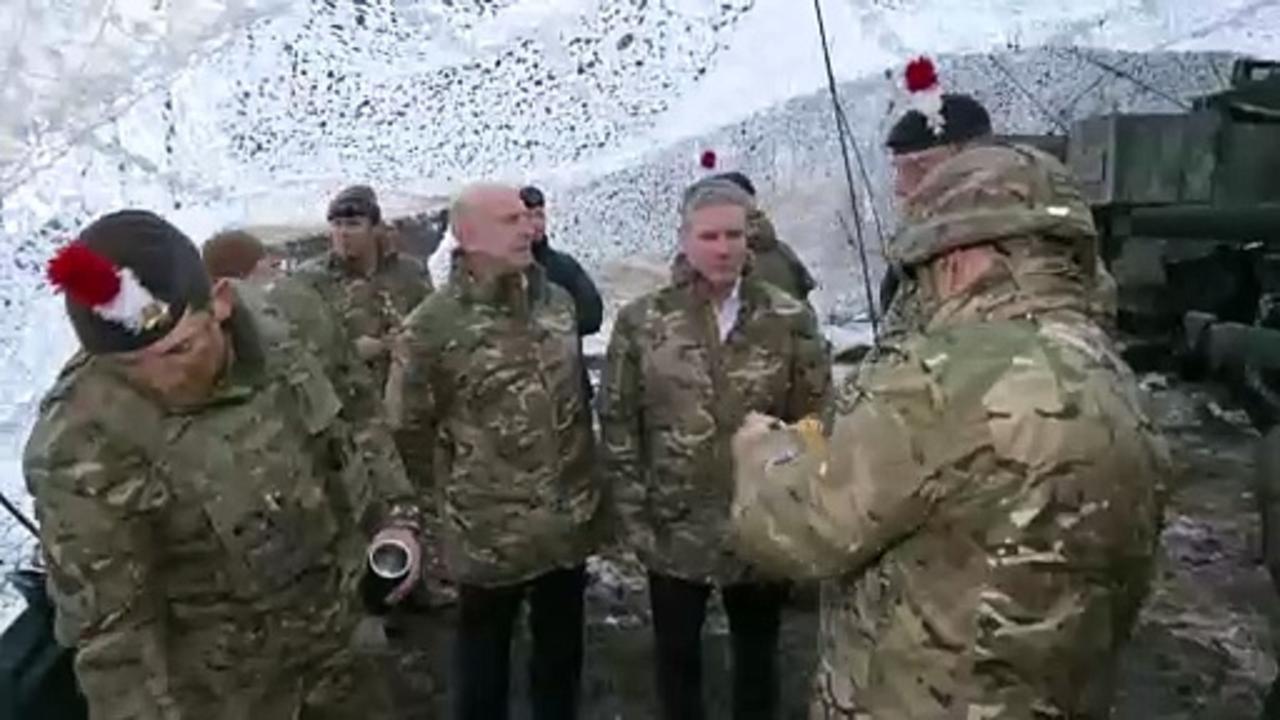 Keir Starmer visits UK troops at NATO base