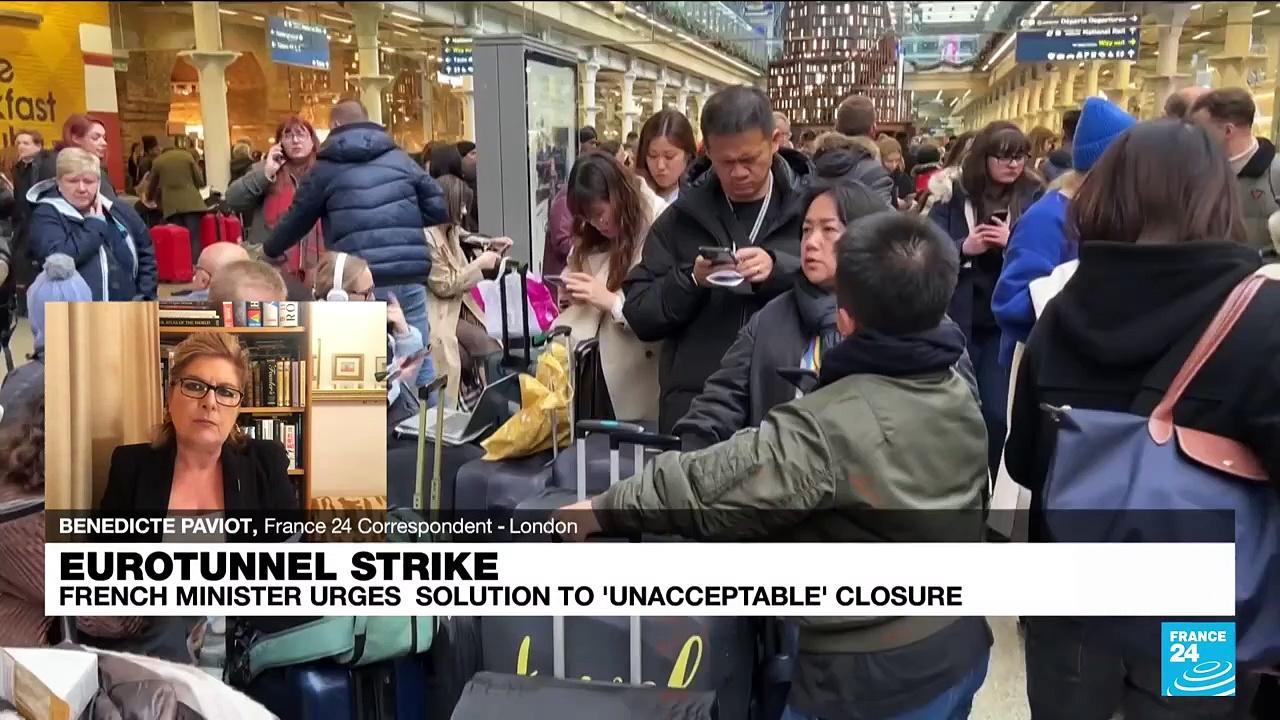 Eurotunnel strike blocks train travel between France and UK