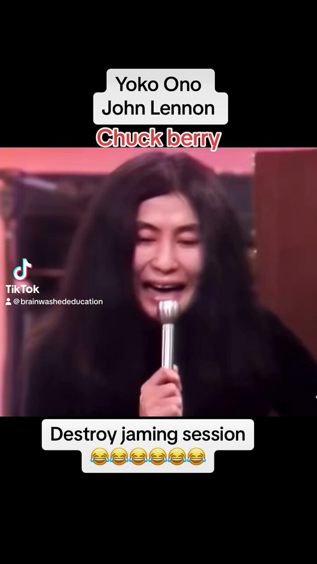 Yoko Ono destroys jamming sessions
