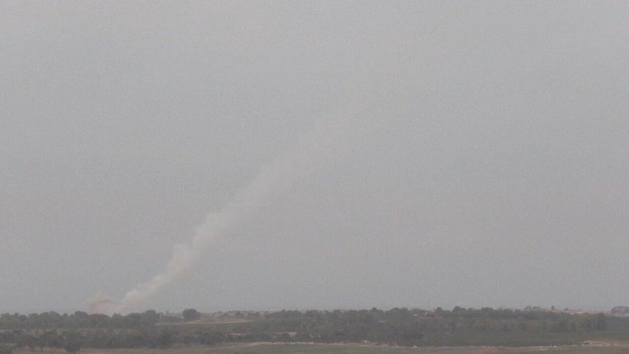 Rocket salvage fired from the southern Gaza Strip towards Israel