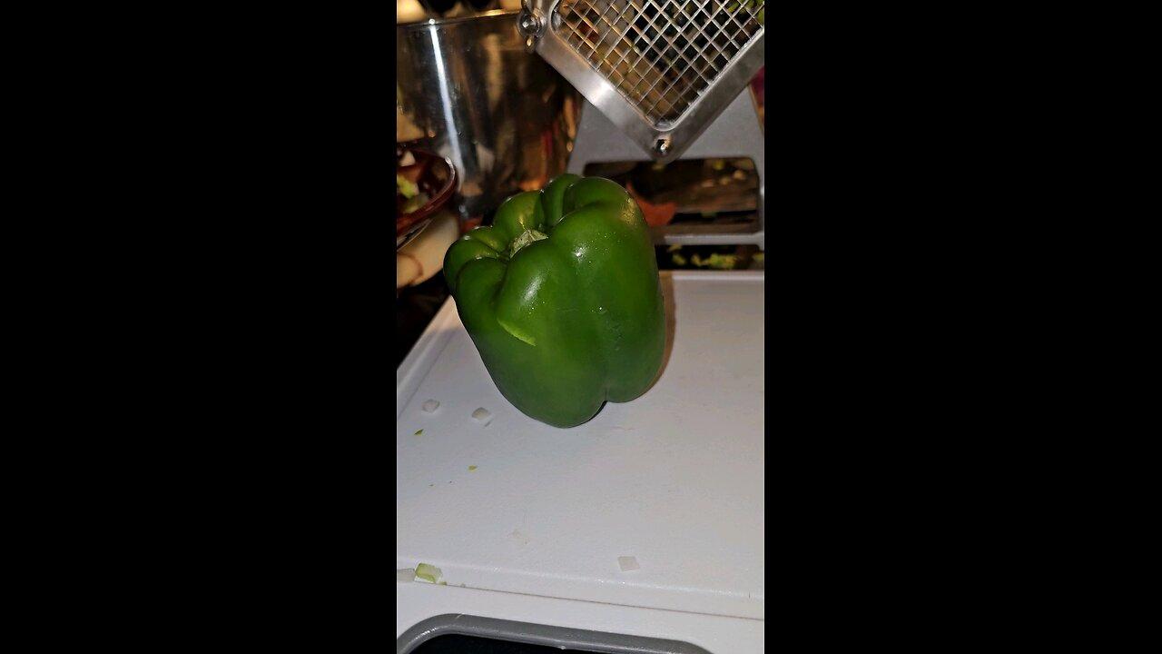 Slicing and Chopping the Bell Pepper
