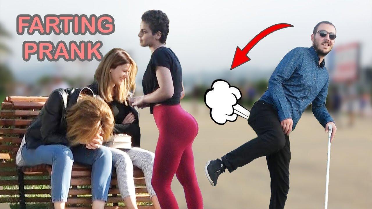 Blindman Farting in Public PRANK 💃💨  - Best of Just For Laughs - AWESOME REACTIONS