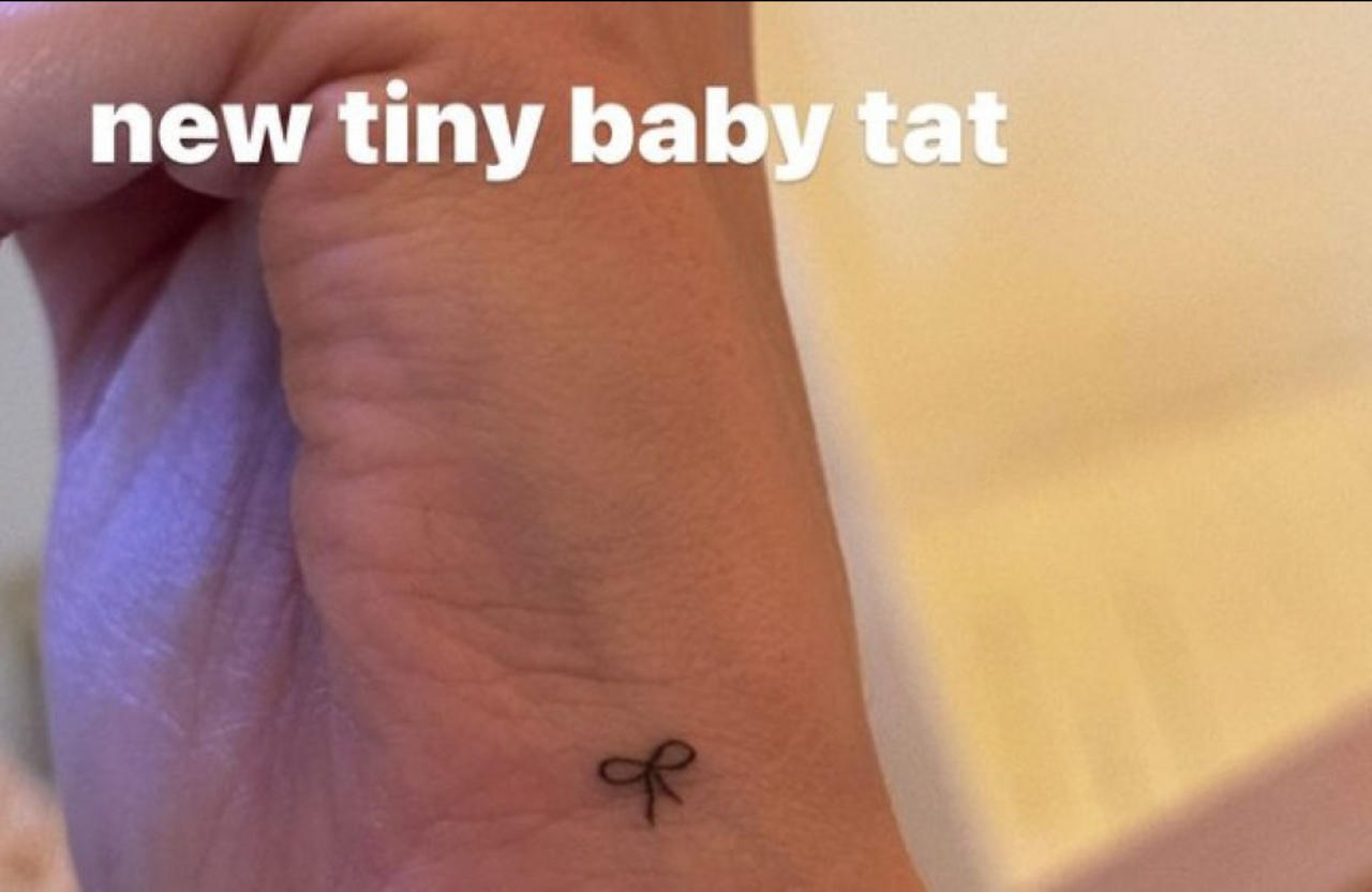 Hailey Bieber adds a “little baby” to her tattoo collection