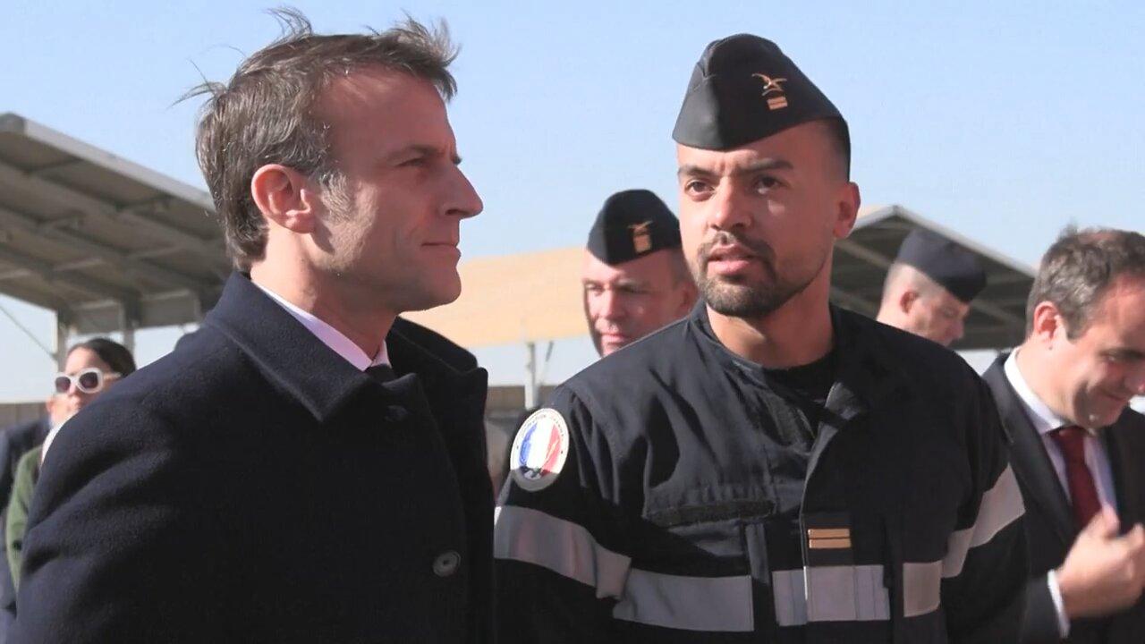 France's Macron visits military base after celebrating Christmas with troops in Jordan