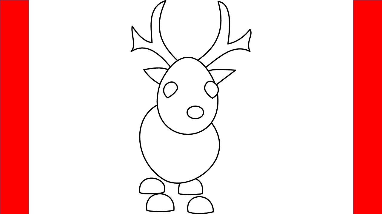 How To Draw Artic Reindeer From Adopt Me - Step By Step Drawing