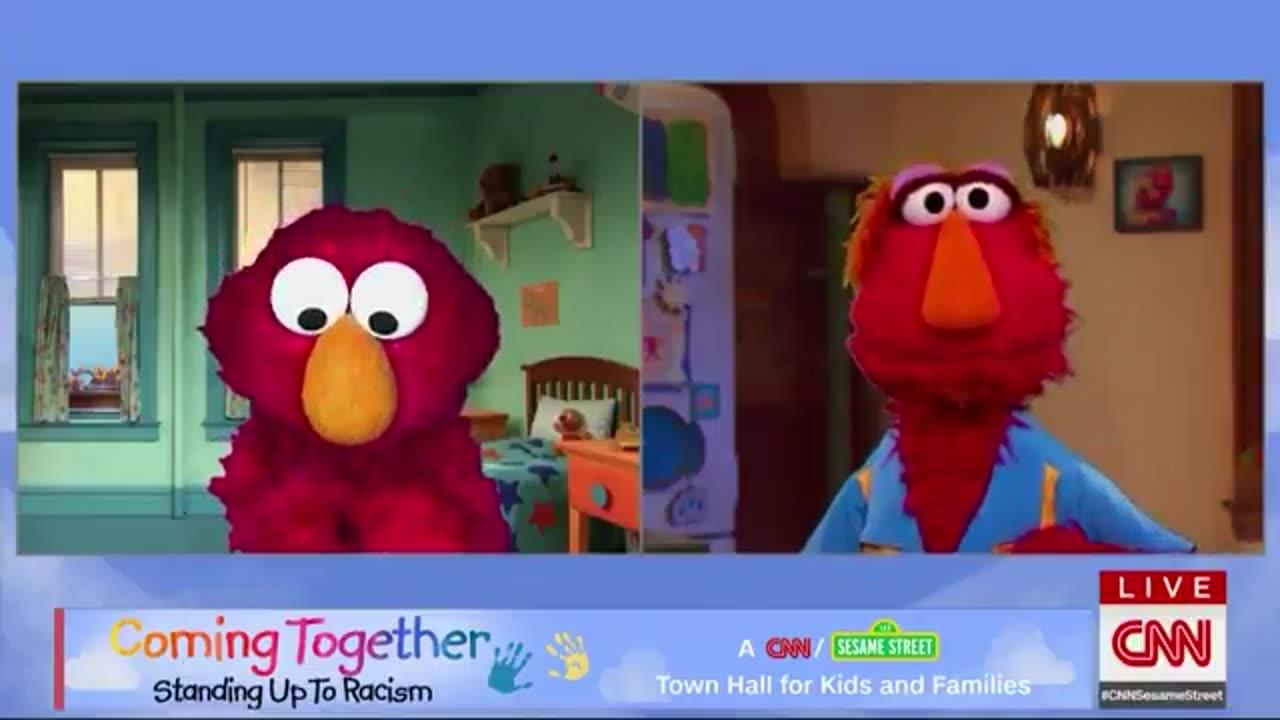 This is a real scene from taxpayer-funded Sesame Street...