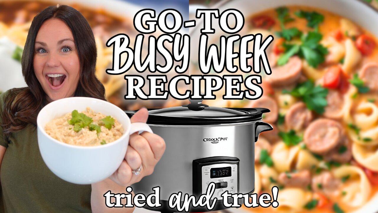 QUICK & EASY CROCKPOT RECIPES for a busy week! | Our Go-To DINNERS | DUMP AND GO