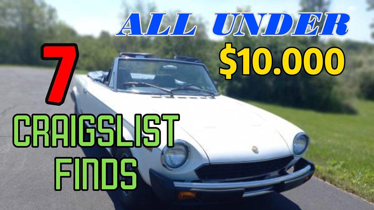 Top 7 Craigslist Cars for Sale Under $9,000 - Incredible Classic Rides From The 1980s to the 1990s
