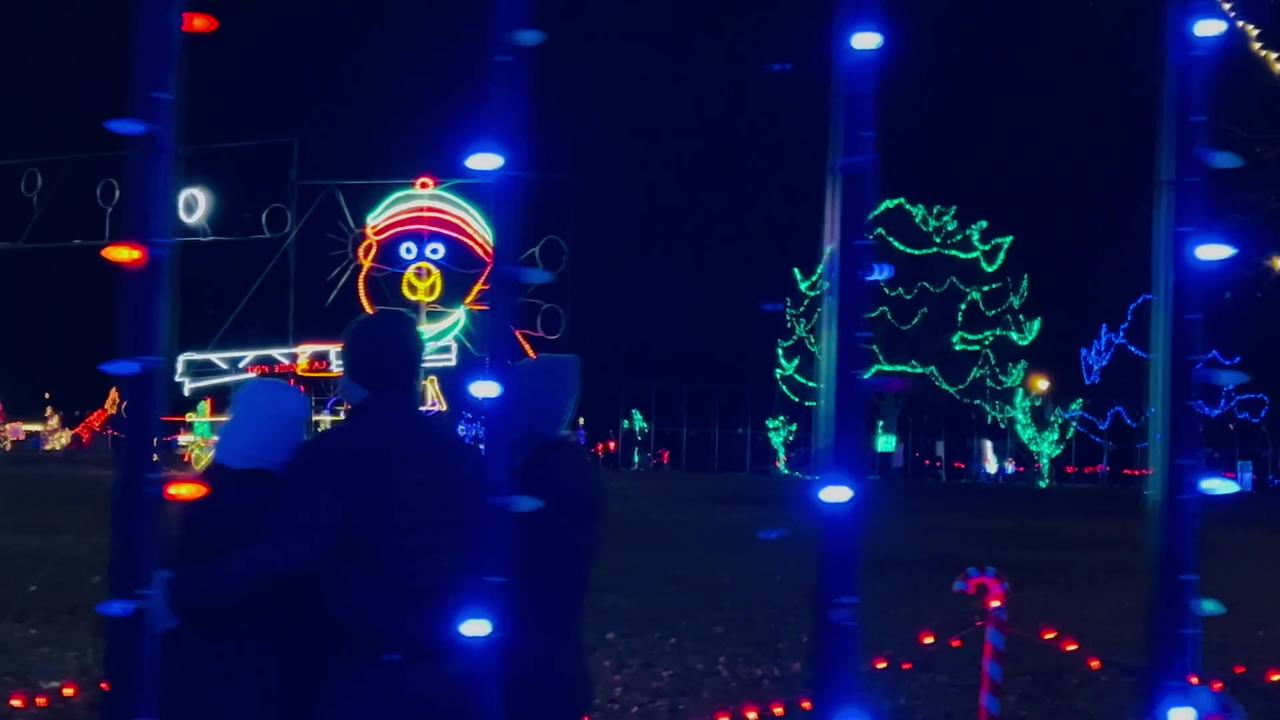 Rotary Christmas lights display