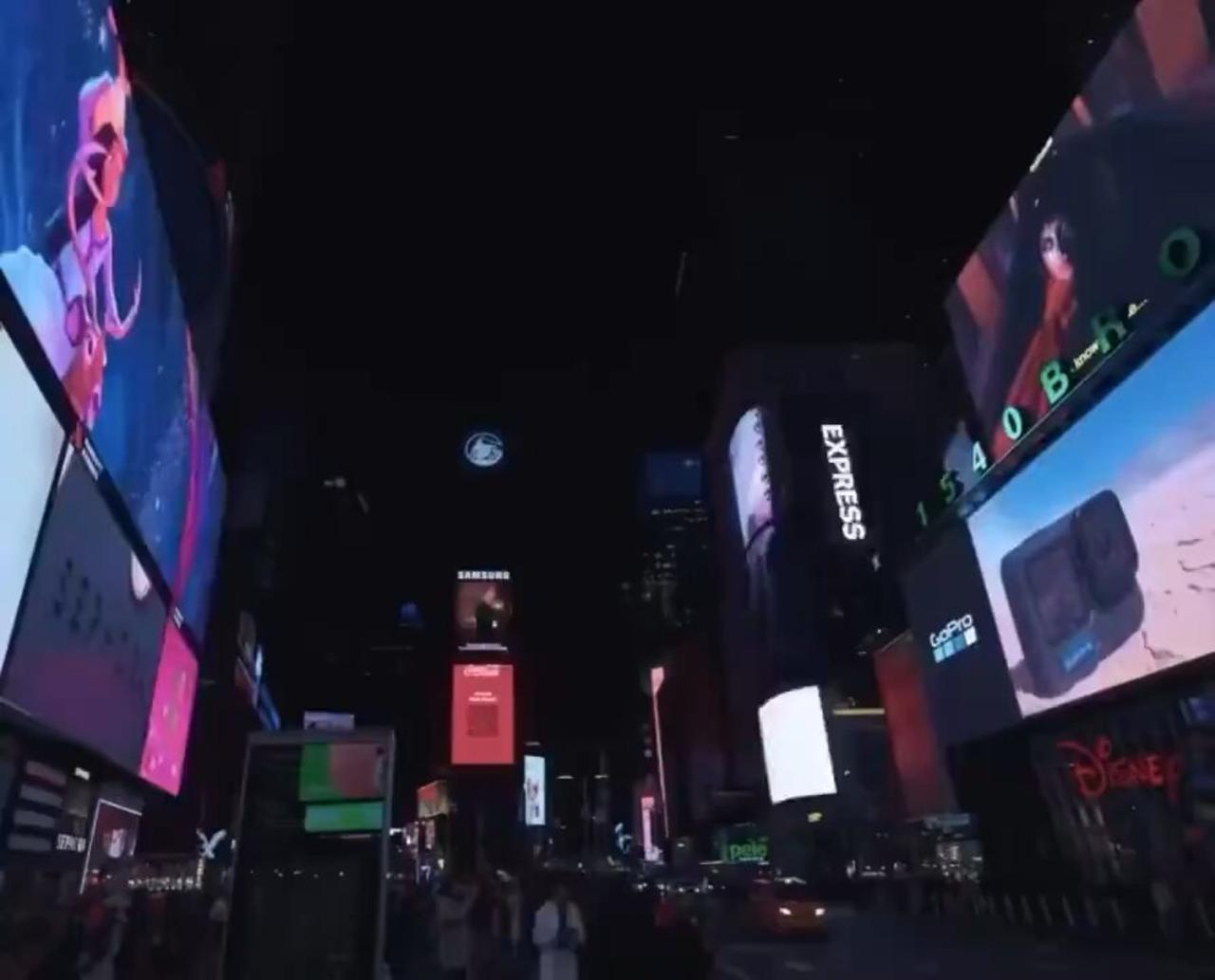 This year, for the first time, all 27 billboards of Times Square went dark in NYC, and then lit up w
