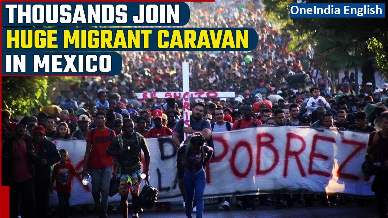 Migrant caravan in Mexico heads to US border, escalating challenges amid Blinken's visit | Oneindia
