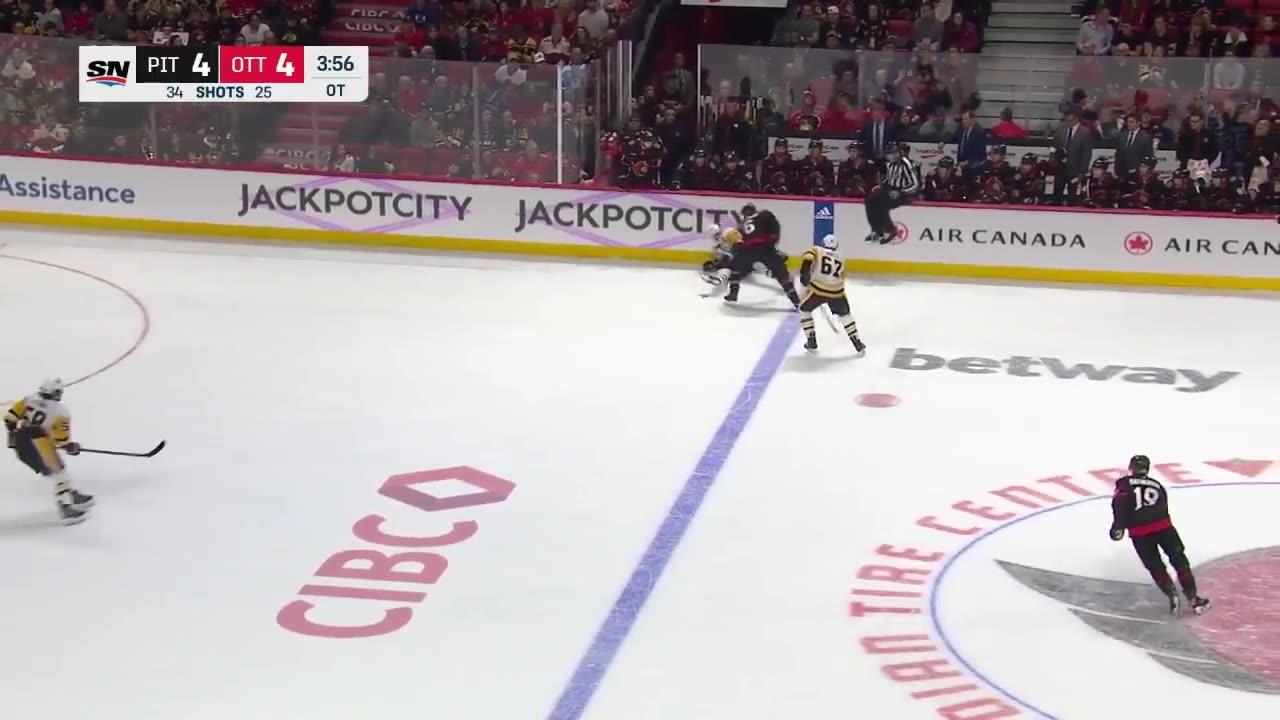 Batherson, Stützle team up for OT winner