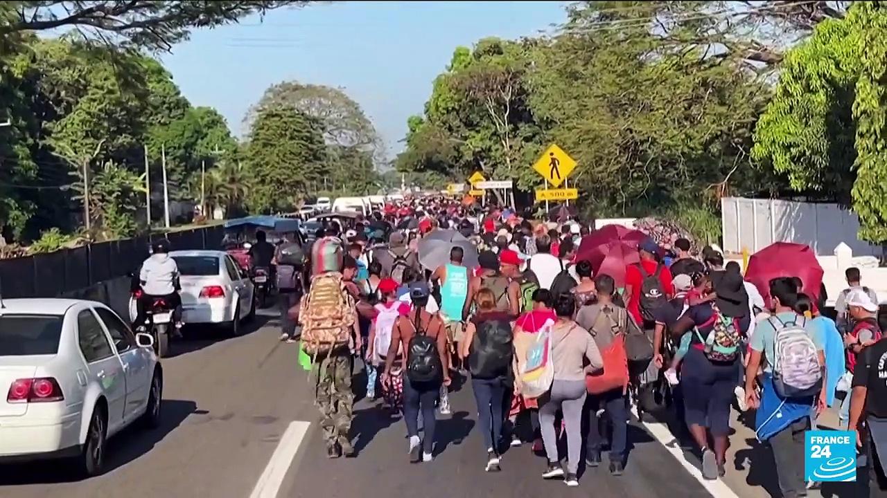 Thousands join migrant caravan in Mexico ahead of Blinken visit