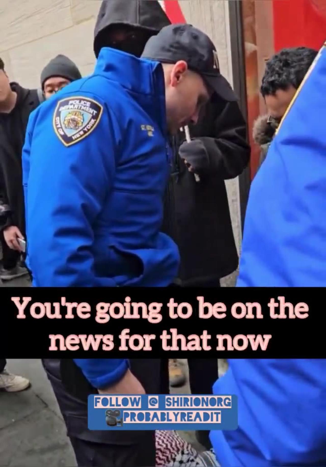 So Good: Pro-Hamas Protester Finds Out After NYPD Officer Finally Has Enough