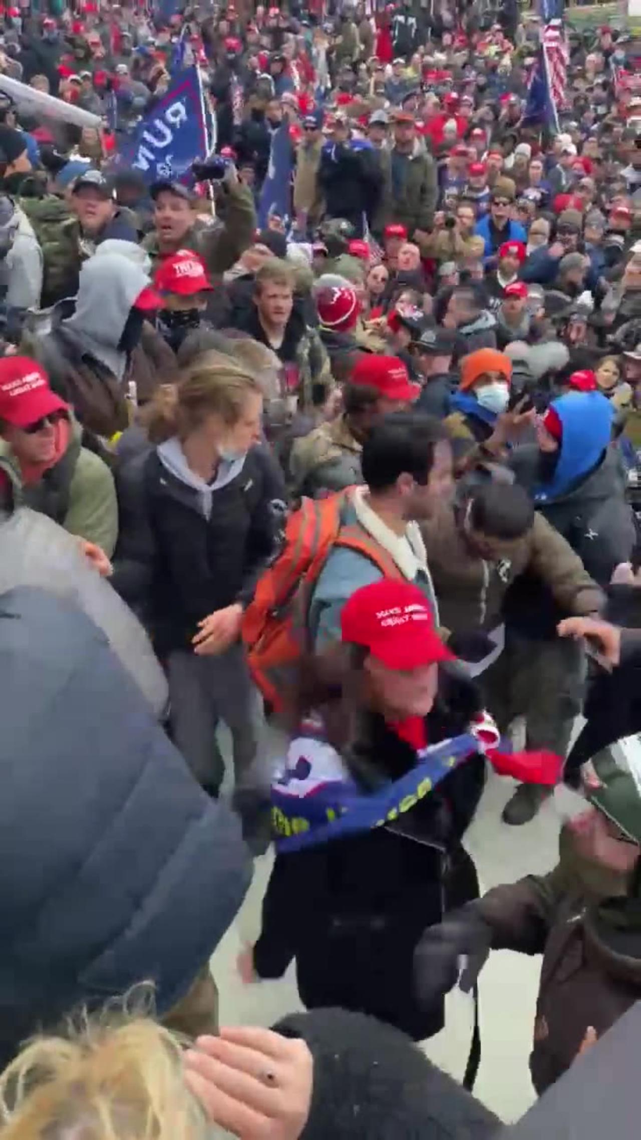 J6 video emerges showing TRUMP SUPPORTERS attempting to stop people