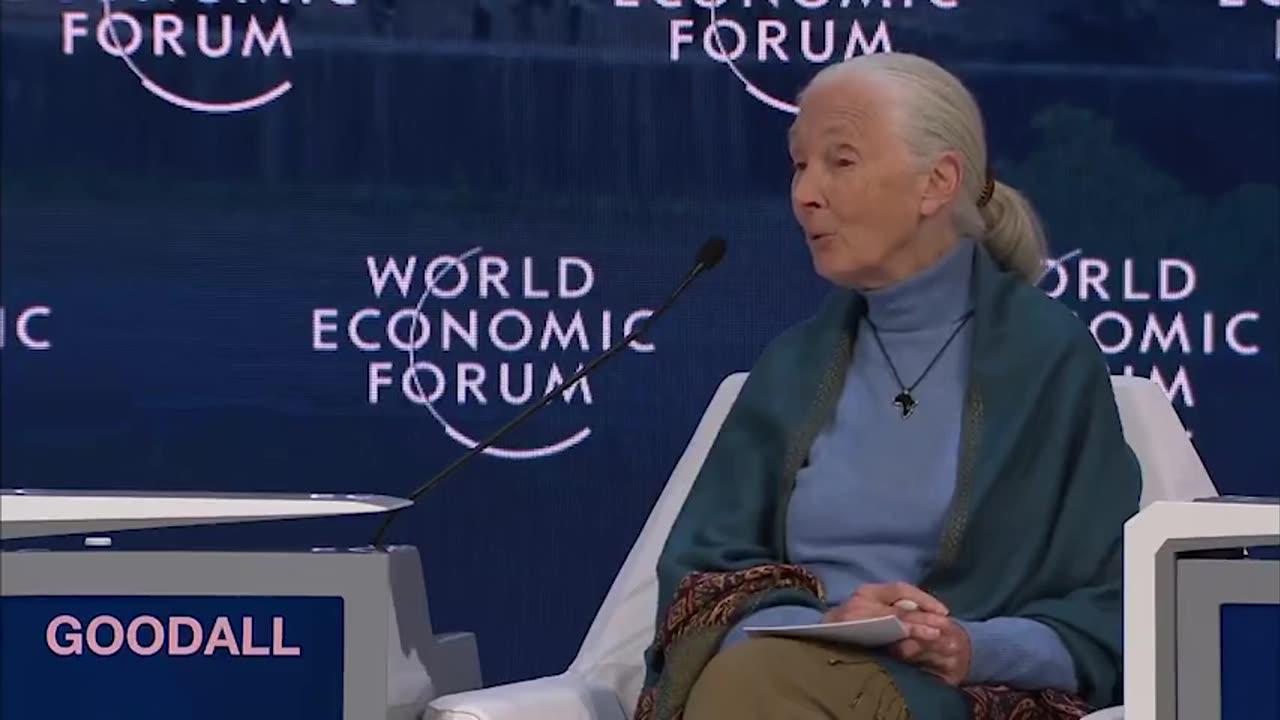 Jane Goodall, advocates reducing the global population down to 450 million