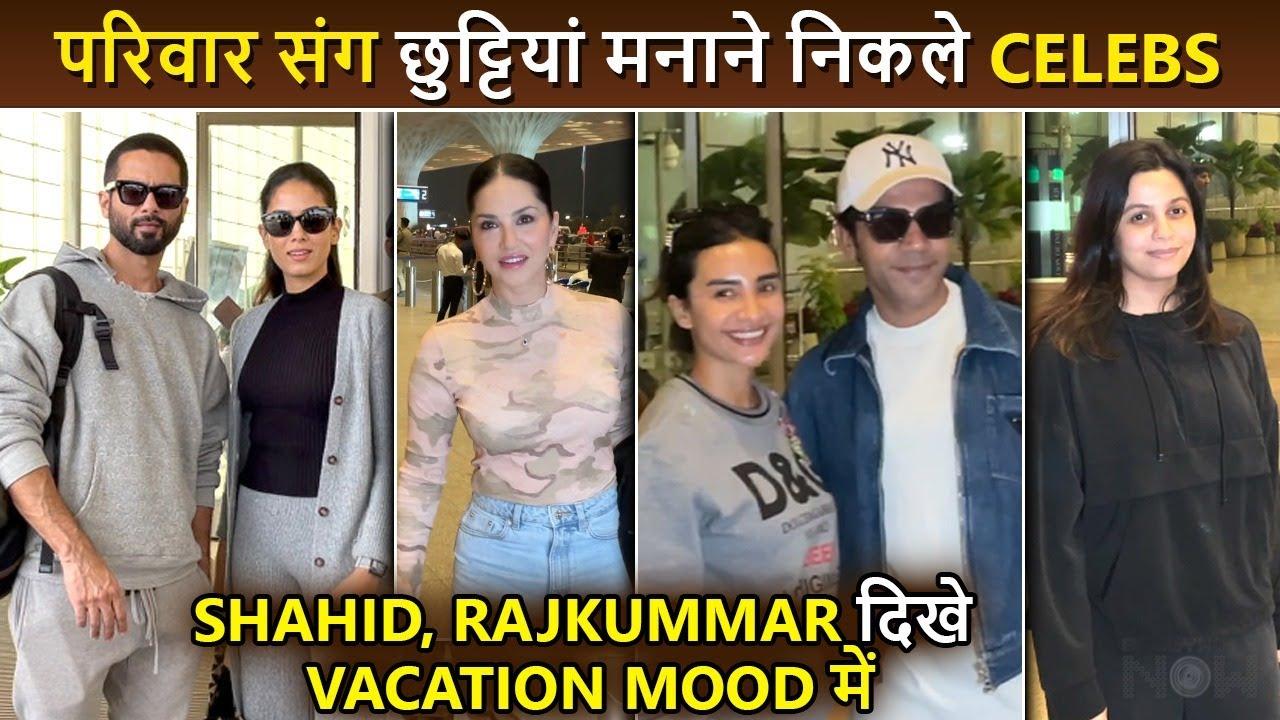 Bollywood celebs go on New Year vacation with family. Shahid, Sunny Leone, Rajkummar and More