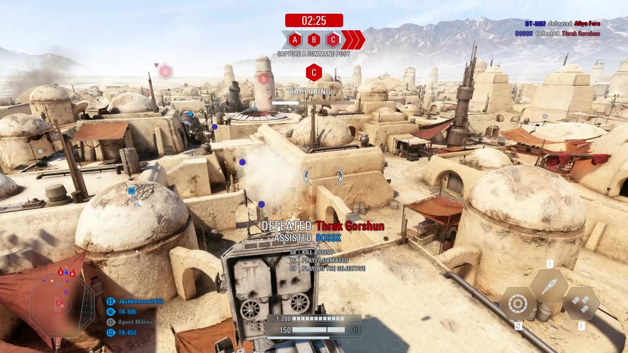 Star Wars Battlefront II: Instant Action Mission (Attack) Galactic Empire Tatooine Gameplay