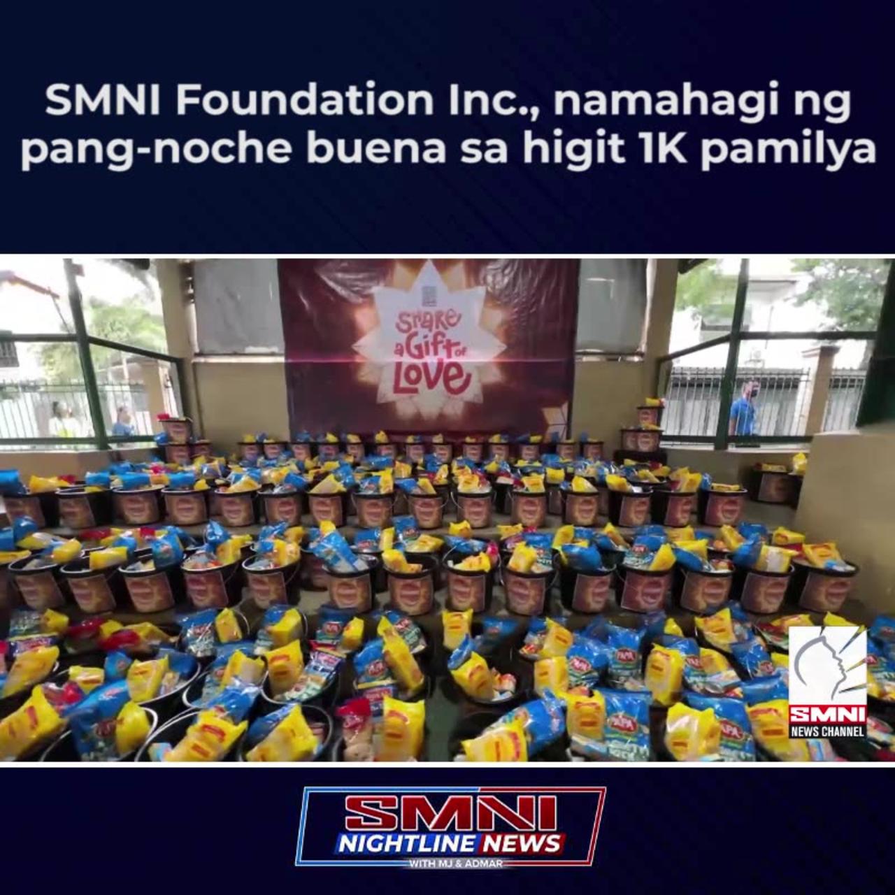 SMNI  Foundation Inc., namahagi ng pang-noche buena sa higit  1k kapamilya