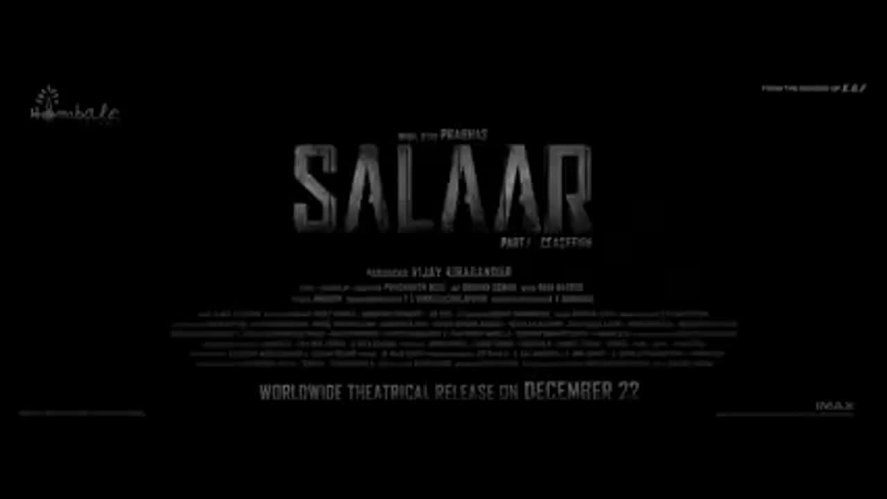Salaar release trailer