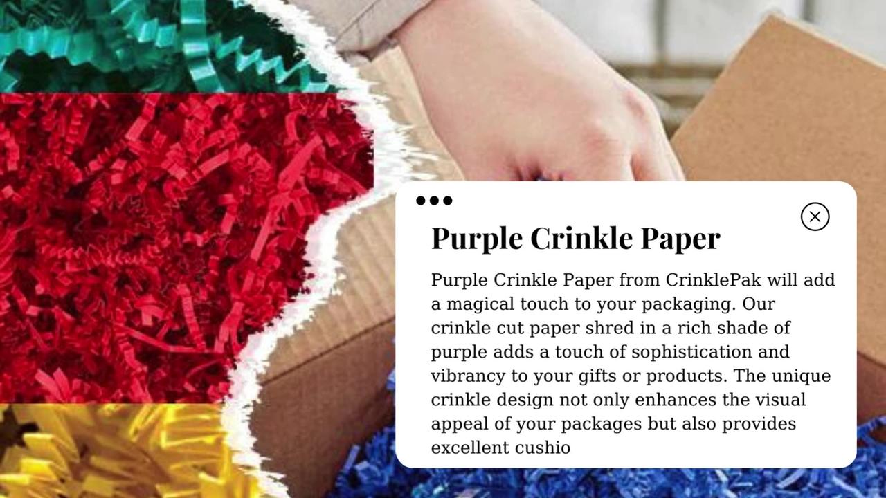 Purple Crinkle Paper - CrinklePak