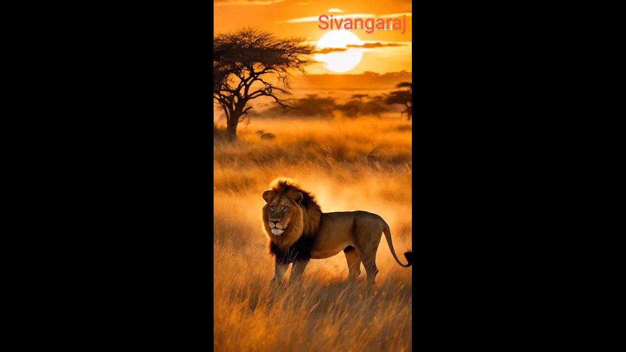 "The Majestic Roar: A Lion's Tale"