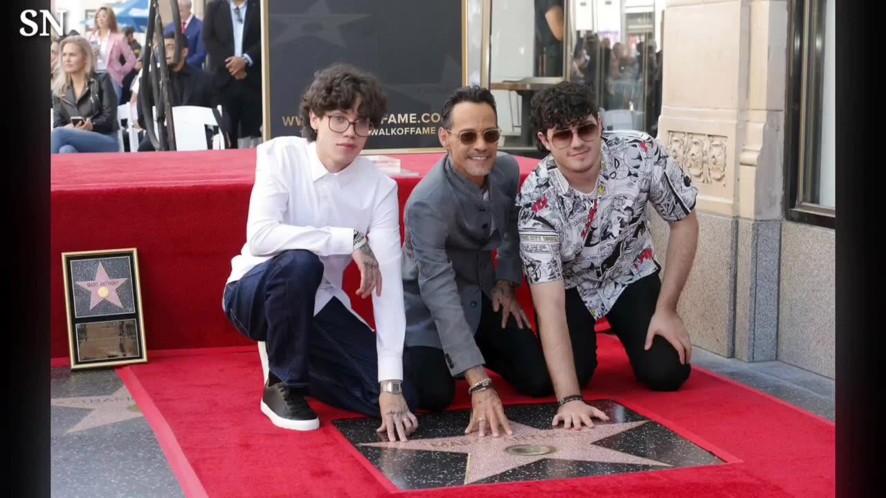 Marc Anthony Joined by Sons Ryan and Cristian During Hollywood Walk of Fame Ceremony