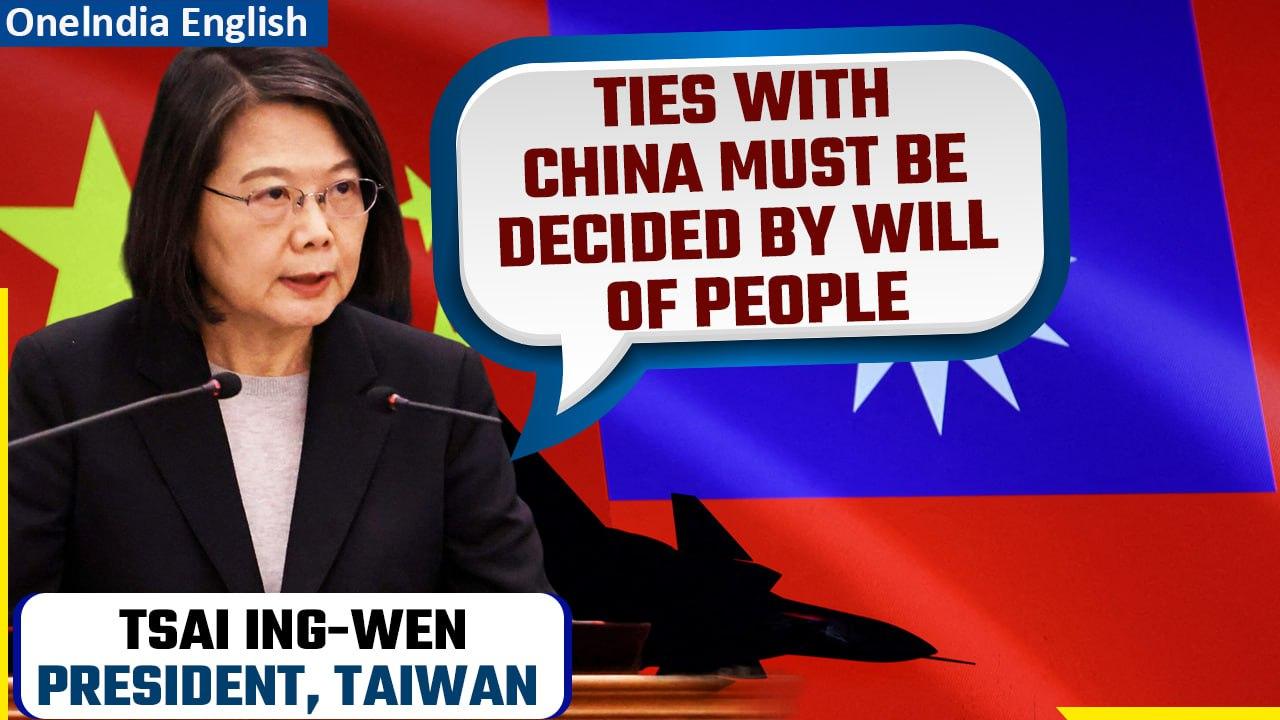 Taiwan president Tsai Ing-wen responds to China’s Xi Jinping's reunification claims | Oneindia News
