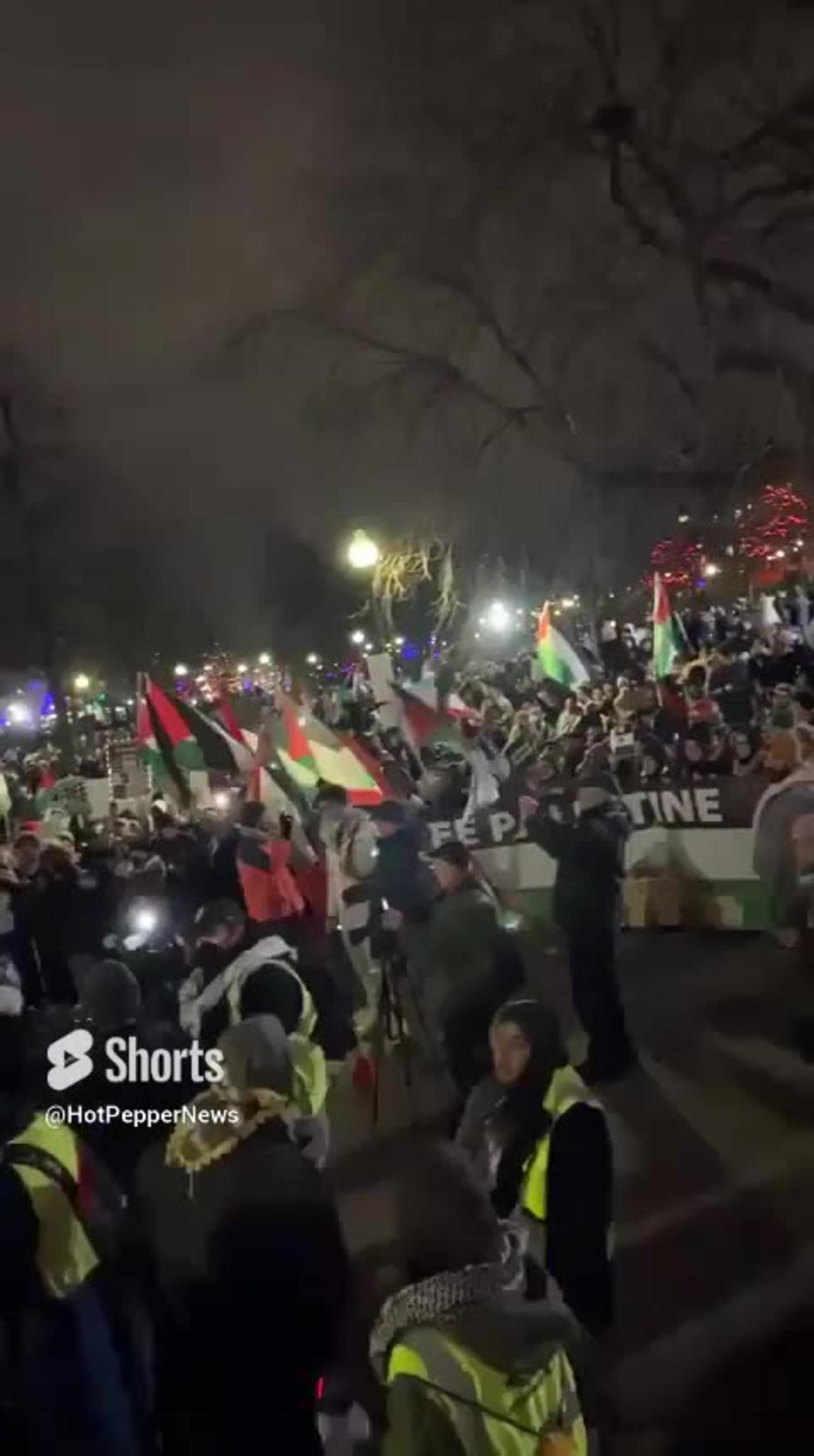BREAKING: Anti-Israel protesters have crashed the public New Year’s Eve celebration at Boston Common
