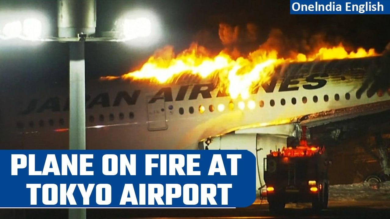 Tokyo Haneda Airport Emergency: Japan Airlines Plane Catches Fire on Runway | Oneindia