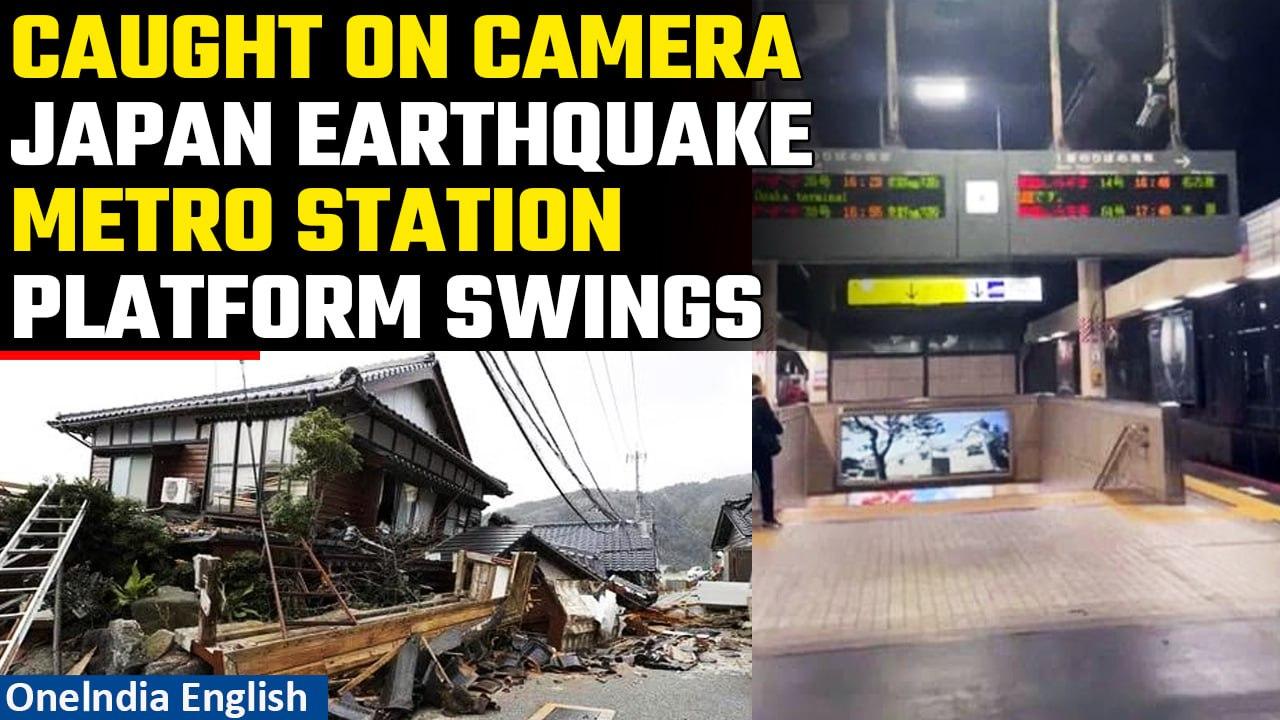 Japan Earthquake: Watch how Japan quake shook Train Platforms, Coastal Town | Oneindia News