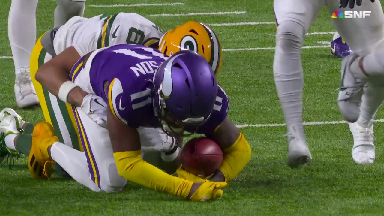 Vikings capitalize on Toure's muffed punt with a recovery inside the 10-yard line