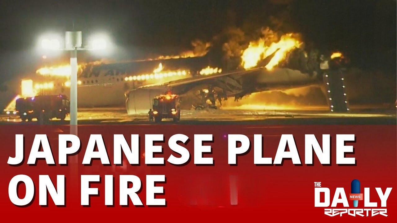 Footage of Japan Flight Crashes into Plane with 350+ Passenger