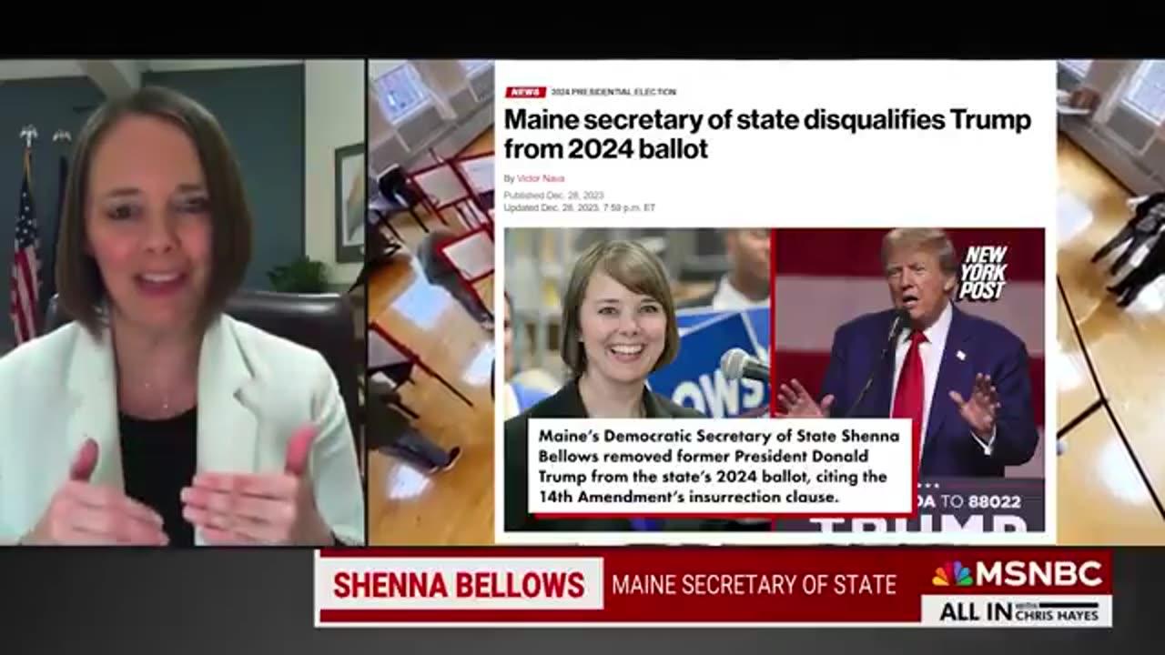 Maine Secretary of State Gleefully Explains Why She Unilaterally Barred Trump From 2024 Ballot…