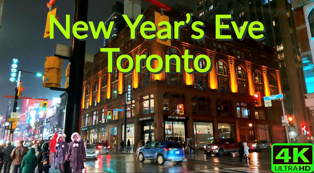 【4K】Downtown Toronto New Year's Eve