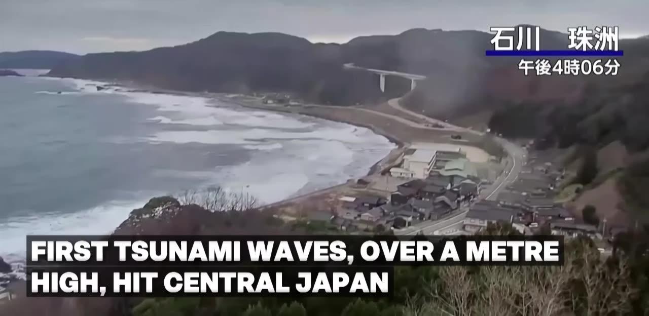 First Tsunami Waves Hit Japan After 7.6 Magnitude Earthquake