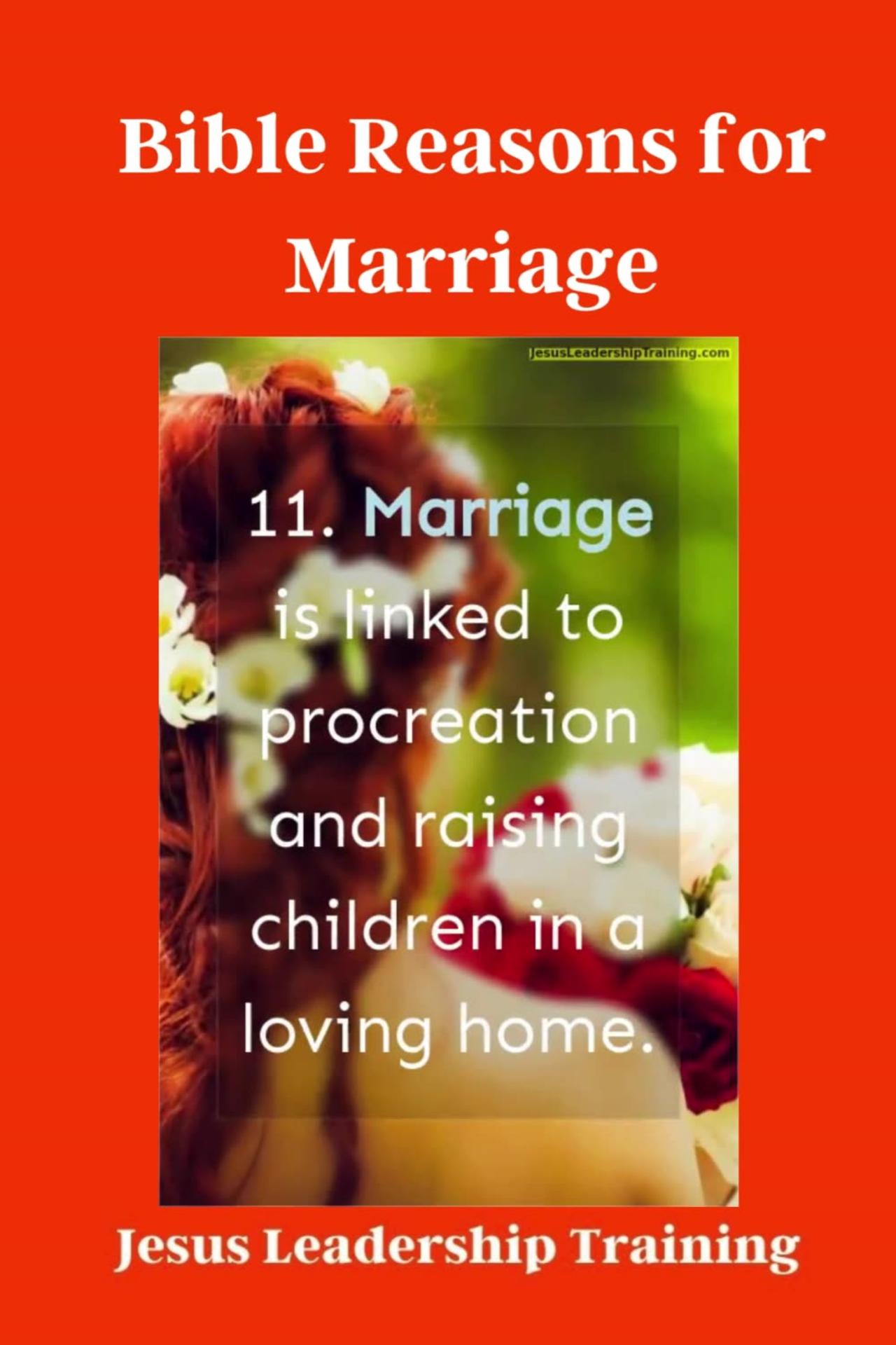 Bible Reasons for Marriage
