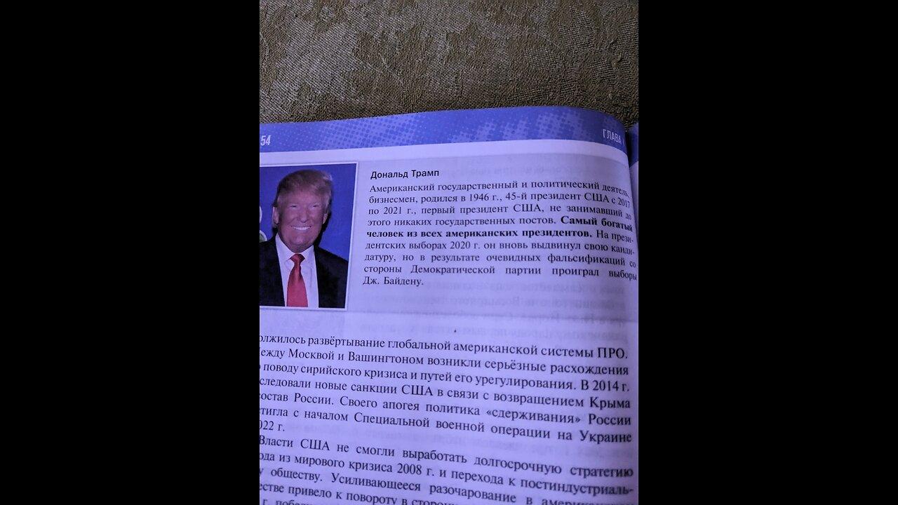 Russian History Textbook Says Trump Lost 2020 - One News Page VIDEO