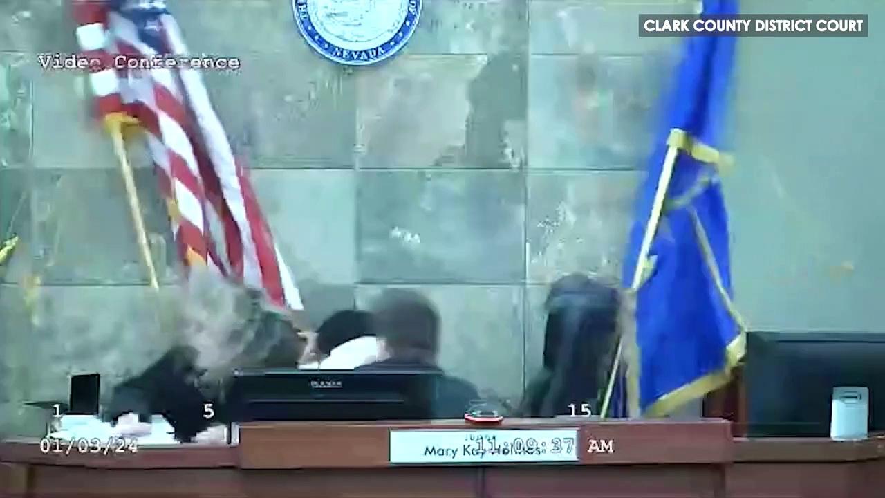 Moment Nevada Judge Gets Attacked During Sentence Hearing