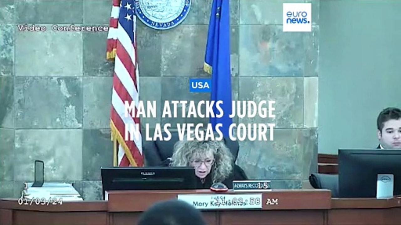 Judge attacked by defendant during sentencing in Las Vegas