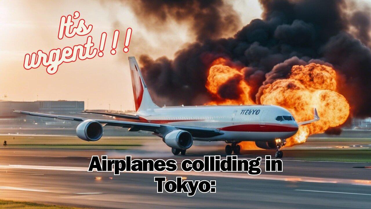 Airplanes colliding in Tokyo: