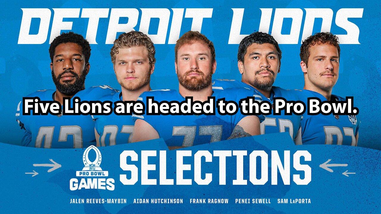 Five Lions are headed to the Pro Bowl.