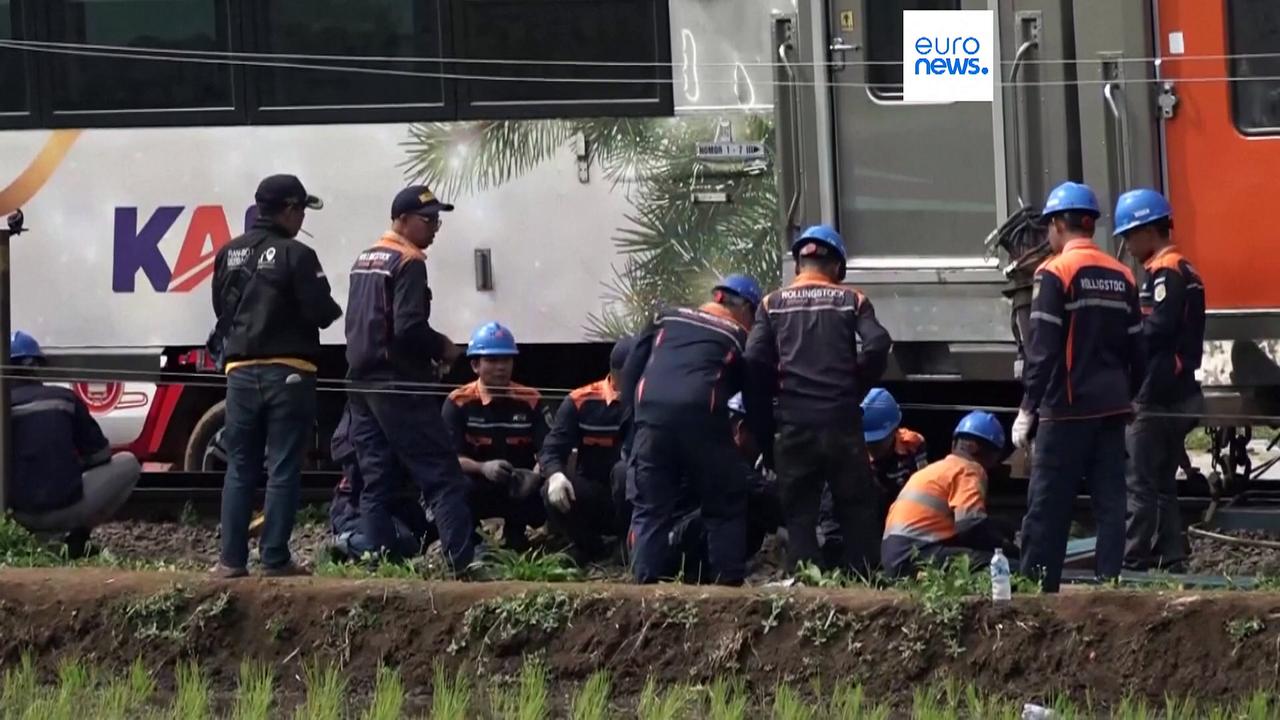 Four dead and dozens wounded after train collision in Indonesia