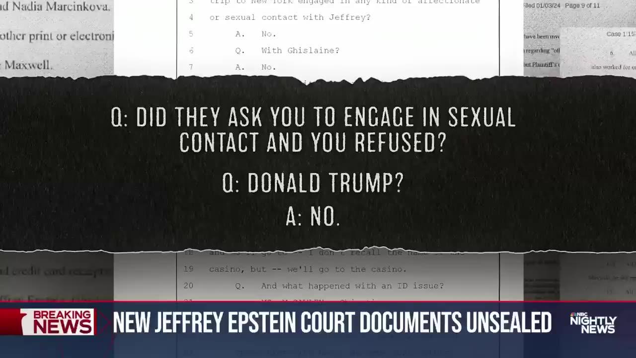 Newley Unsealed Documents reveal Jeffrey Epstein relationship with powerful people
