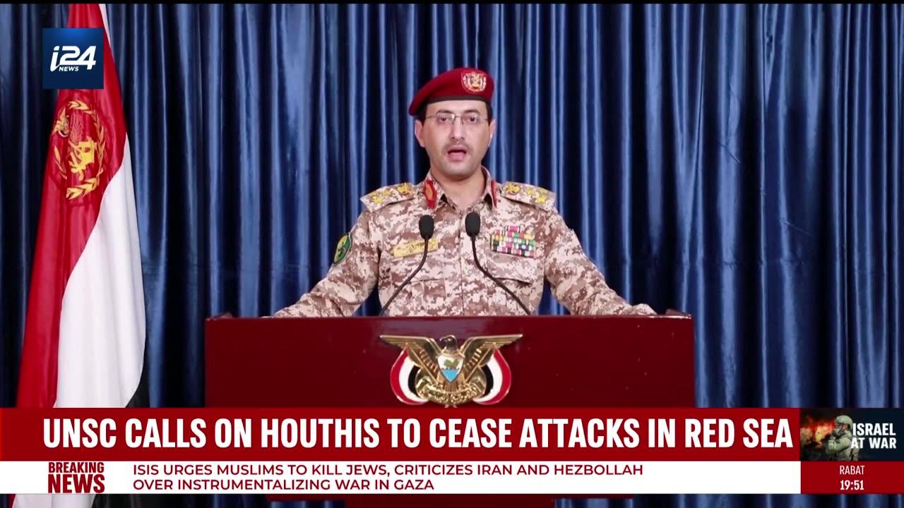 UNSC calls on Houthis to cease attacks in the Red Sea