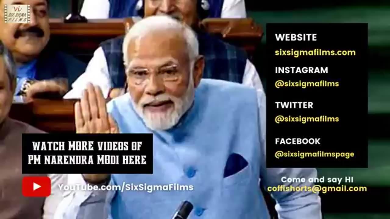 PM Narendra Modi Funny Moments During His Speech in Parliament | Latest Video 2023 | Six Sigma Films