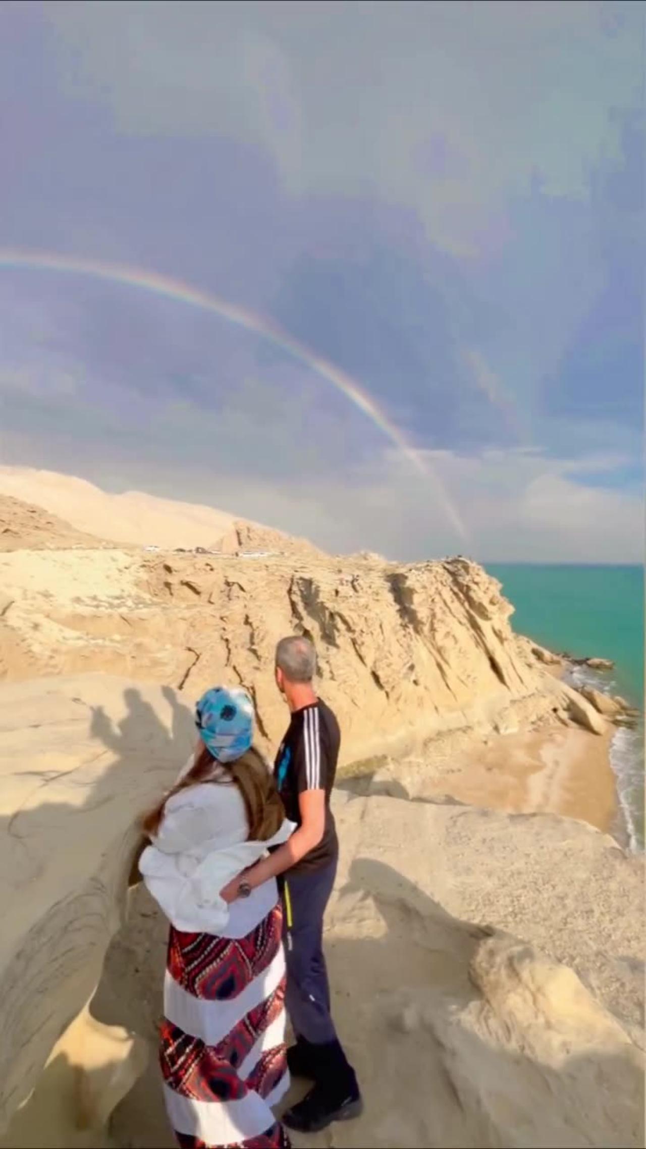 The beautiful pass of lovers in the city of Parsian, Hormozgan province in Iran