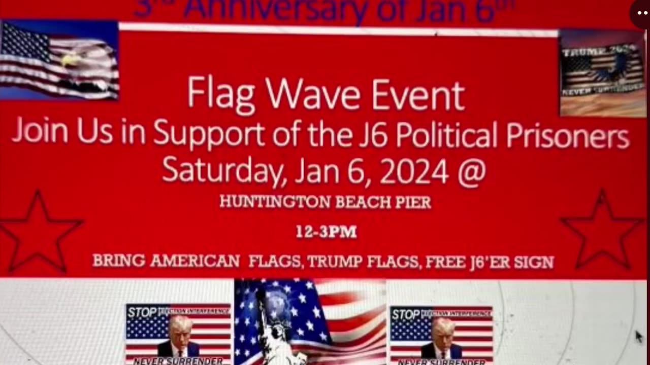 Live - Huntington Beach CA - J6 Support Rally